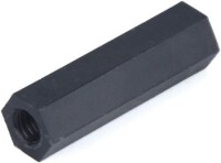 M3x40mm Black Nylon Double Pass Hexagonal Column Isolation Column - 2