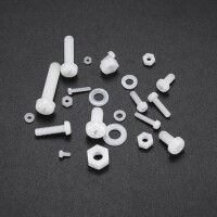 M3x6 White Plastic Nylon Pan Head Phillips Screw - 3