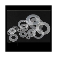 M3x6x0-3mm White Nylon Flat Washer - 1