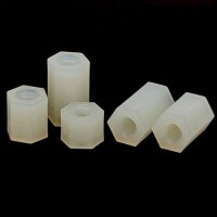 M3x7mm White Nylon Double Pass Hexagonal Column Isolation Column - 2