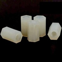 M3x7mm White Nylon Double Pass Hexagonal Column Isolation Column - 4