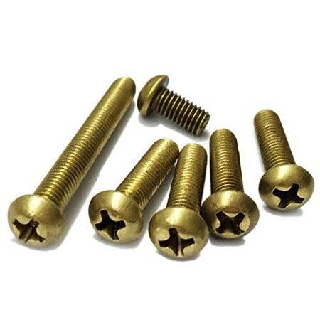 M4 10mm Brass Cross Pan Head Screw - 1