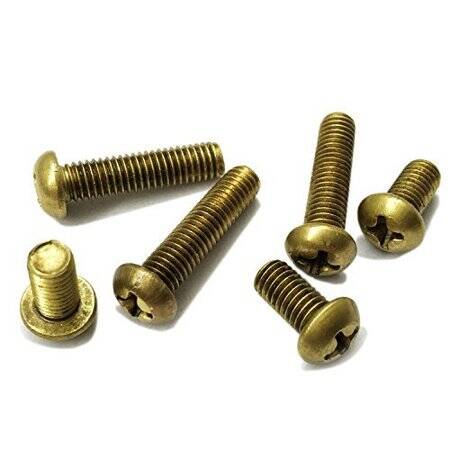 M4 6mm Brass Cross Pan Head Screw - 2