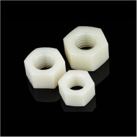 M5 White Hexagonal Nylon Nut - 2