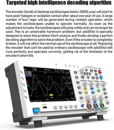 MCH DS-2300CA 300MHz Color Display 1GSa/s Sampling 2 Channel Digital Oscilloscope EU Plug - 4