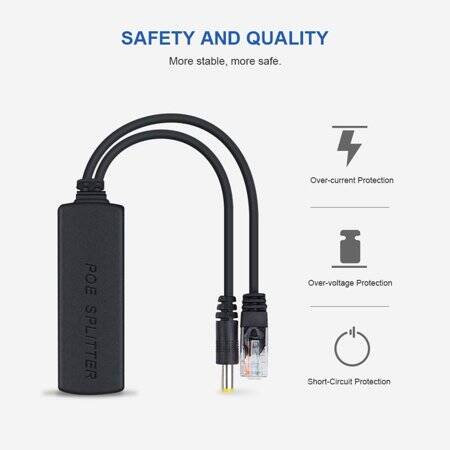 Mirco USB 100M PoE Splitter 48V To 12V 1A 00 - 4