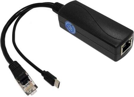 Mirco USB 100M PoE Splitter 48V To 5V 3A - 1