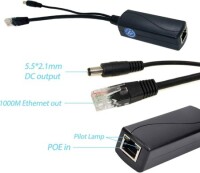 Mirco USB Gigabit PoE Splitter 48V To 5V 2.4A - 6