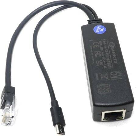 Mirco USB Gigabit PoE Splitter 48V To 5V 2.4A - 2