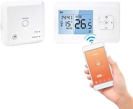 MK70GA Smart WiFi Thermostat LCD Touch Screen Boiler Type Remote Temperature Control 3A For Tuya APP-Black Panel - 1