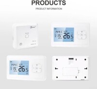 MK70GA Smart WiFi Thermostat LCD Touch Screen Boiler Type Remote Temperature Control 3A For Tuya APP-Black Panel - 3