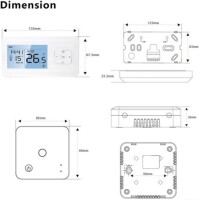 MK70GA Smart WiFi Thermostat LCD Touch Screen Boiler Type Remote Temperature Control 3A For Tuya APP-Black Panel - 5