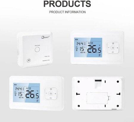 MK70GA Smart WiFi Thermostat LCD Touch Screen Boiler Type Remote Temperature Control 3A For Tuya APP-White Panel - 3