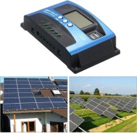 MPPT 100A 12/24V Solar Charge Controller - Dual USB - LCD Display - Automatic Solar Cell Charger - Regulator With Charge - 3