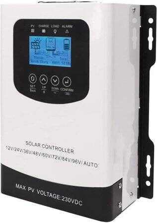 MPPT 30A 12V/24V/48V/72V/96V Intelligent LCD Solar Controller - PV Voltage 0V-230V - 1