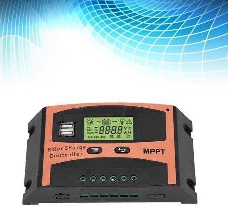 MPPT 40A 12/24V Solar Charge Controller - Dual USB - LCD Display - Automatic Solar Cell Charger - Regulator With Charge - 5