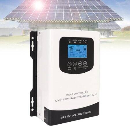 MPPT 40A 12V/24V/48V/72V/96V Intelligent LCD Solar Controller - PV Voltage 0V-230V - 4