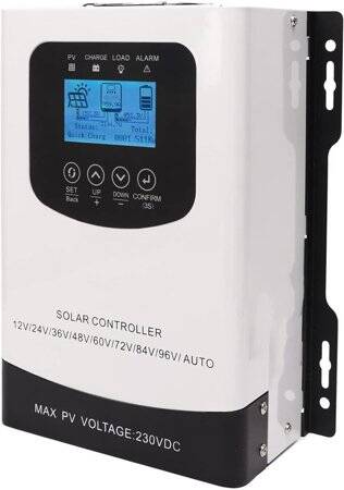 MPPT 80A 12V/24V/48V/72V/96V Intelligent LCD Solar Controller - PV Voltage 0V-230V - 1