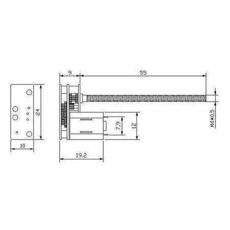 N20-M4 X 55 12V 120RPM Coarse And Long Reduction Motor N20 Screw Geared Motor Miniature Thread Motor - 3