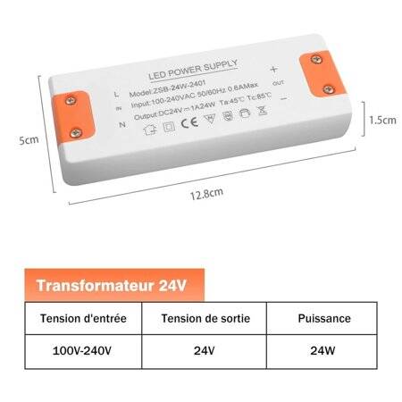 New Golden CD-24V-24W 1A Led Ultra Thin Aluminum Shell Micro Switch Power Supply-180-260V to 24V Advertising Line Light Box Power Supply With Wire - 2