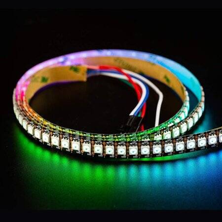 Non-Waterproof 12V WS2815 RGB5050 Black Flexible 1M SMD LED Strip 144 LED/Meter IP30 - 2