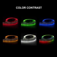 Non-Waterproof 5V WS2812B RGB5050 Black Flexible 1M SMD LED Strip 100 LED/Meter IP30 - 2