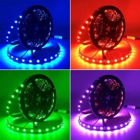 Non-Waterproof 5V WS2812B RGB5050 Black SMD LED Strip 60 LED/Meter Flexible 5M/Roll IP30 - 2