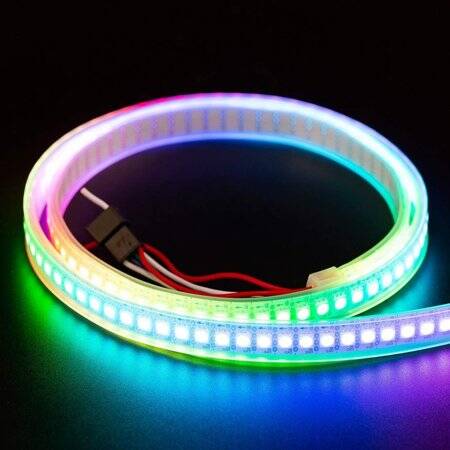 Non-Waterproof 5V WS2813B RGB5050 Black Flexible 1M SMD LED Strip 144 LED/Meter IP30 - 2