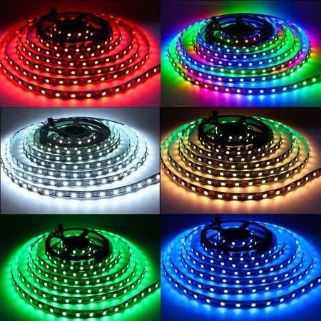 Non-Waterproof 5V WS2813B RGB5050 Black SMD LED Strip 30 LED/Meter Flexible 5M/Roll IP30 - 4