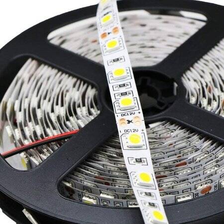 Non-Waterproof Cold White 2835 12V SMD LED Strip 60 LED/Meter Flexible 5M/Roll - 2