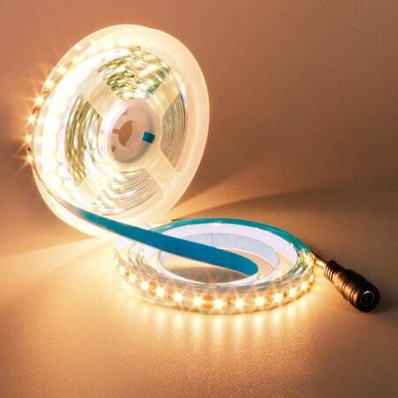 Non-Waterproof FC0B Ra09 3000K Warm White 12V SMD LED Strip 416 LED/Meter Flexible 5M/Roll 8mm Wide - 1