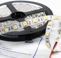 Non-Waterproof FC0B Ra09 4000K Natural White 24V SMD LED Strip 416 LED/Meter Flexible 5M/Roll 8mm Wide - 1