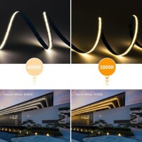 Non-Waterproof FC0B Ra09 4000K Natural White 24V SMD LED Strip 528 LED/Meter Flexible 5M/Roll 8mm Wide - 5