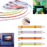 Non-Waterproof FC0B Ra09 6000K Cold White 12V SMD LED Strip 528 LED/Meter Flexible 5M/Roll 8mm Wide - 5