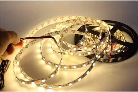 Non-Waterproof Yellow 5050 12V SMD LED Strip 60 LED/Meter Flexible 5M/Roll - 4