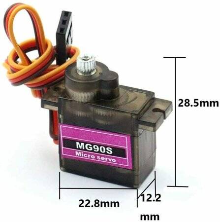 Normal Quality MG90S 180 Degree With Three Plastic Teeth And No Limit Torque 2kg - 2