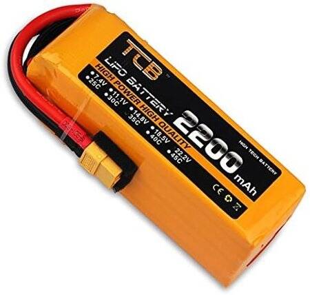 Orange TCB 11.1V 1100MAH 25C Model Airplane Lithium Battery JST Female - 3