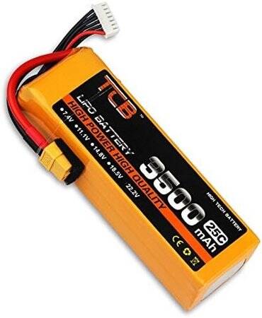 Orange TCB 11.1V 1100MAH 25C Model Airplane Lithium Battery T Female - 1