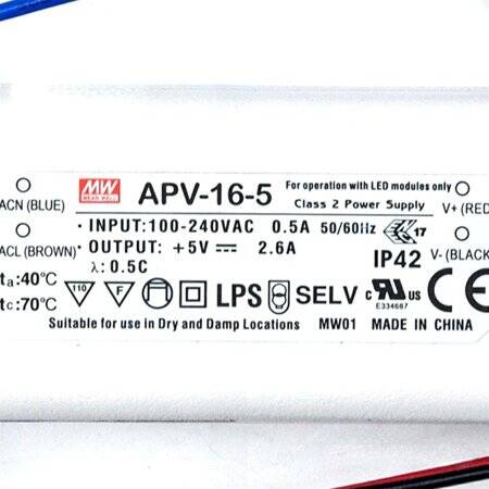 Original Taiwan MEAN WELL APV-16-5 Waterproof Power Supply - 4