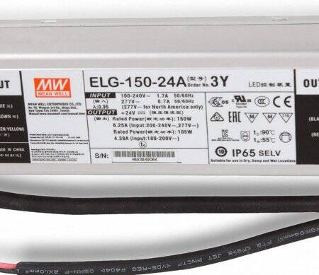 Original Taiwan MEAN WELL ELG-150-24A-3Y Waterproof Power Supply
- 2