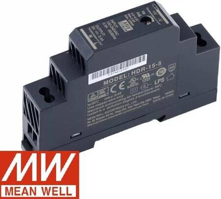 Original Taiwan MEAN WELL HDR-15-15 Rail Type Power Supply - 4