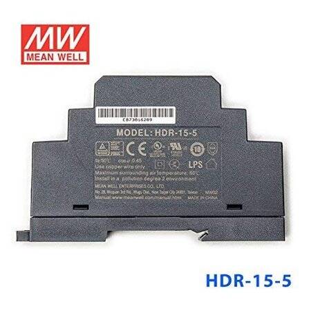 Original Taiwan MEAN WELL HDR-15-5 Rail Type Power Supply - 4