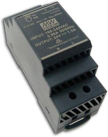 Original Taiwan MEAN WELL HDR-30-48 Rail Type Power Supply - 2