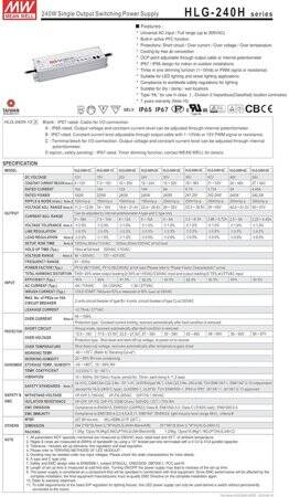 Original Taiwan MEAN WELL HLG-240H-24B Waterproof Power Supply - 2