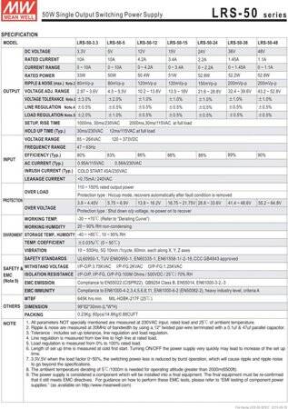 Original Taiwan MEAN WELL LRS-50-36 Power Supply - 3