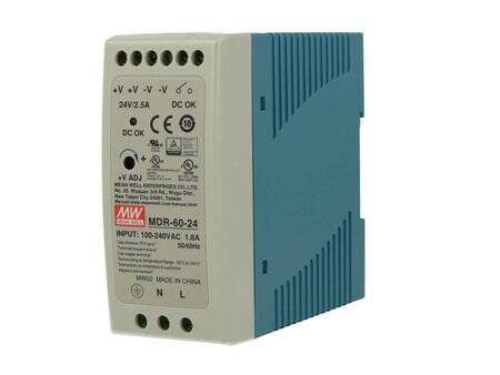 Original Taiwan MEAN WELL MDR-60-12 Rail Power Supply
- 1