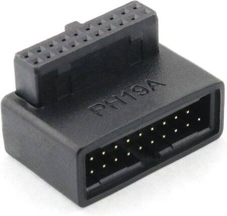 PH19A USB 3.0 19P20P Adapter Black - 1