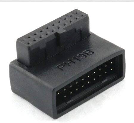 PH19B USB 3.0 19P20P Adapter Black - 1