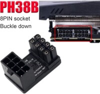 PH38B ATX 8 Pin Adapter ATX 8 Pin Female To 8 Pin Male 180 Degree Angled Adapter For Desktops Graphics Card - 3