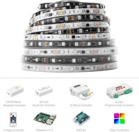 Plastic Cover 12V WS2811 RGB5050 Black SMD LED Strip 48 LED/Meter Flexible 5M/Roll IP67 - 5